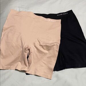 Ellen Tracy Nude & Black Seamless Shapewear Shorts - 2 Pack